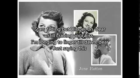 JUNE HUTTON - Dream a Little Dream of Me (1950's) ...