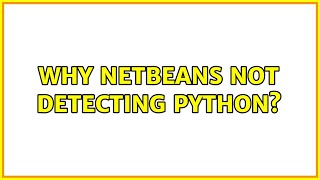 Ubuntu: Why Netbeans not detecting Python?
