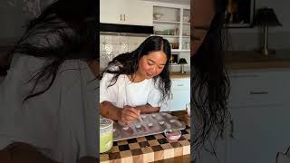 Easy Madeline cookie glow up ✨ #baking #bakingasmr #dessertshorts