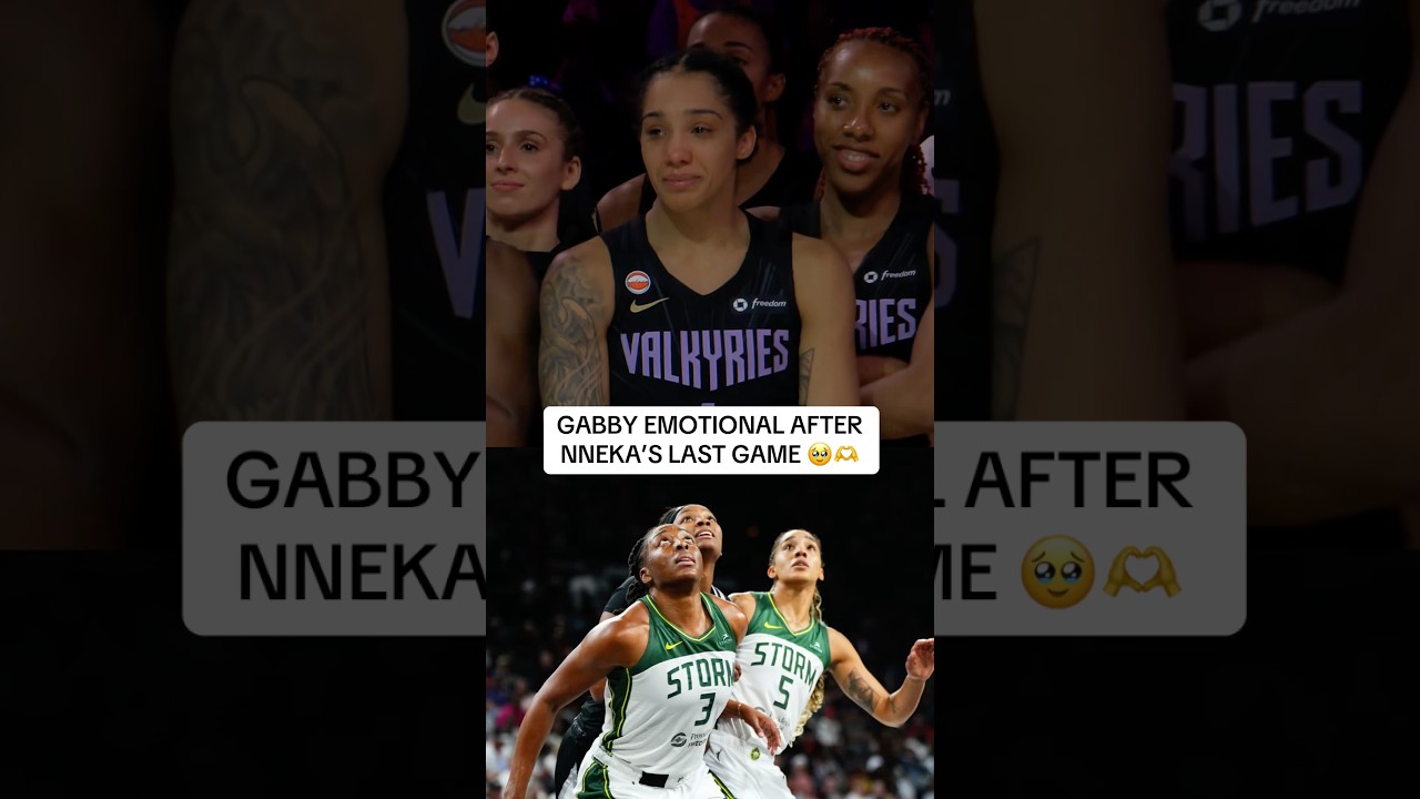 Gabby emotional during her former Storm teammate's speech 🥹