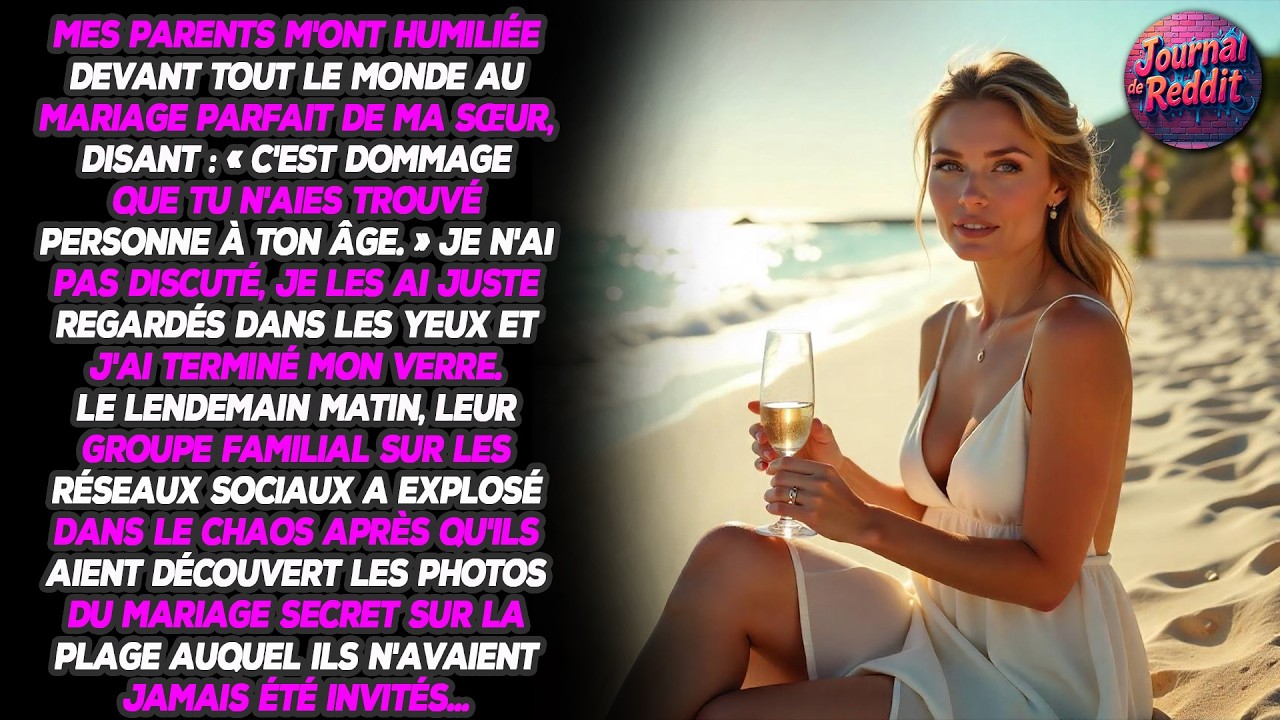 Lors du mariage parfait de ma sœur, mes parents m'ont publiquement humiliée en déclarant : « C'est..