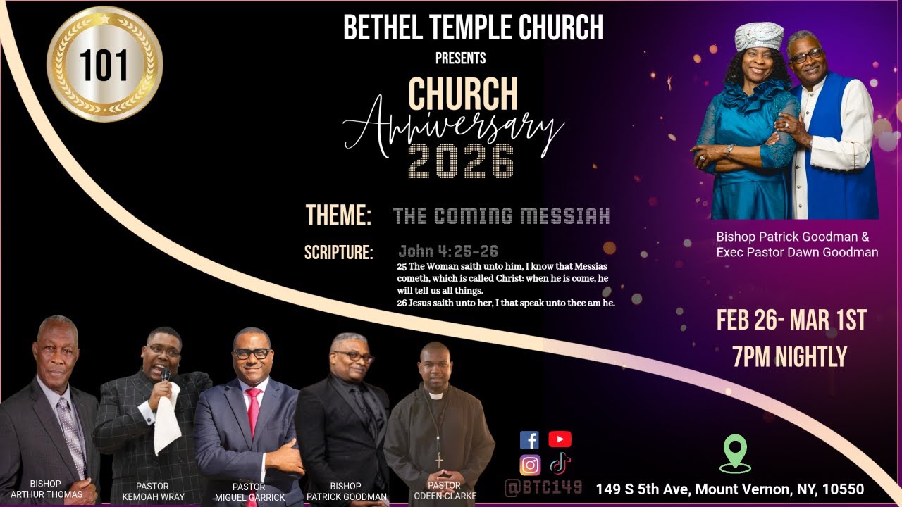 BTC 101 Church Anniversary ~ Thursday Night