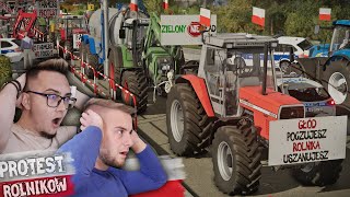 JEDZIEMY NA STRAJK ROLNIKÓW [FS22] 😱 Koszenie QQ Na Ziarno 🔥  "od Biedaka" FS22 #249 🌱 MafiaSolec screenshot 3