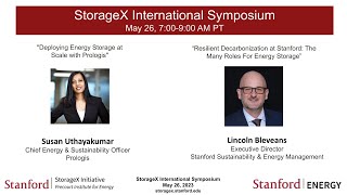 StorageX Symposium | Deploying Energy Storage at Scale, Resilient Decarbonization at Stanford