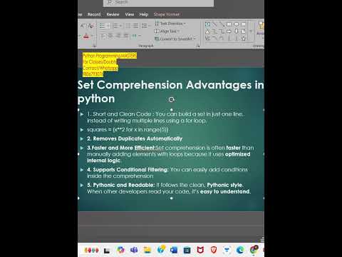 Set comprehension in Python explained with examples | Fast & clean coding! #Python  #CodeTips