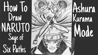How To Draw Naruto Sage Of Six Paths Mode And Ashura Kurama Mode Step By Step - Naruto Shippuden screenshot 5