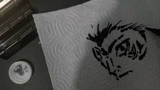 Using my wife's kitchen towel to draw Sukuna
