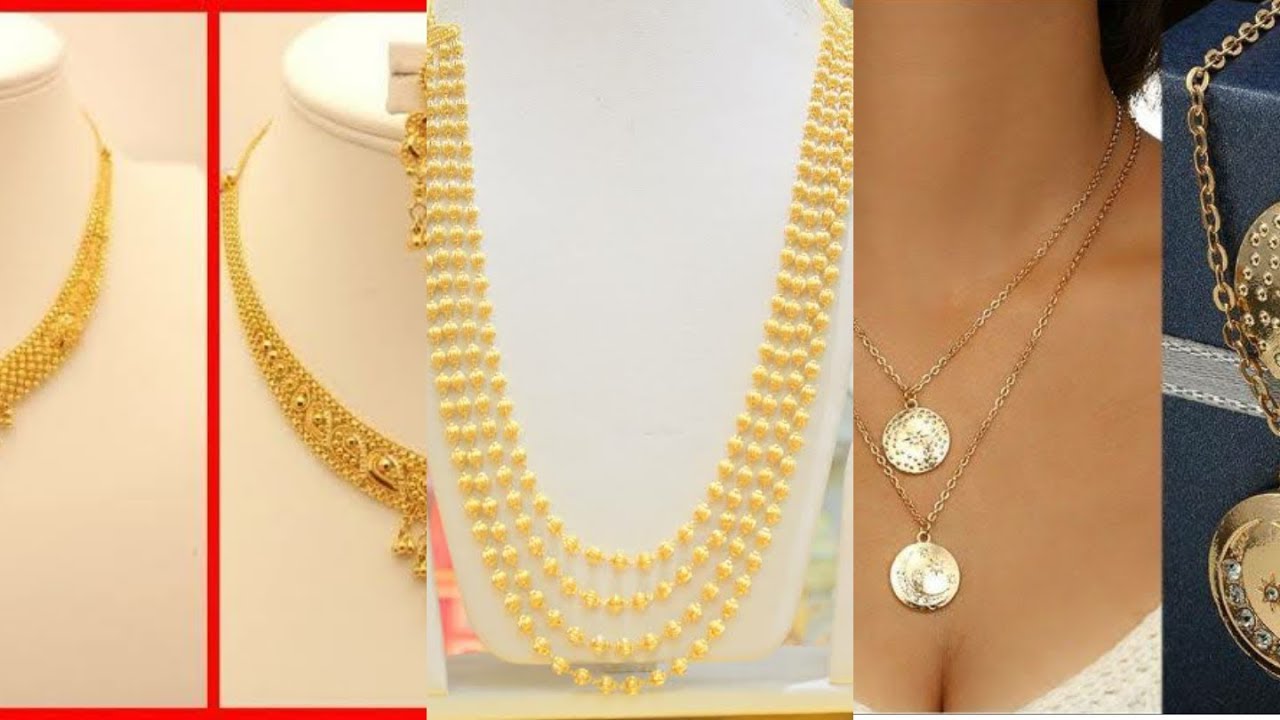 Gold Necklace with earring design 24 Carat ladies fashion lovely collection - YouTube