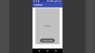 Swipable card stack like tinder app in android