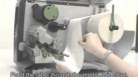 TTP 2410M loading labels and ribbon