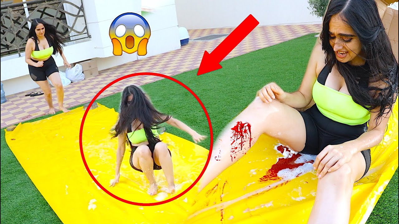 MY SISTERS WATER SLIDE ACCIDENT !!!