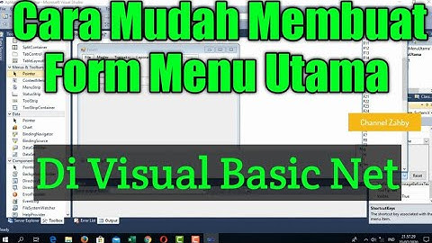 VB Net Cara Mudah Membuat Form Menu Utama || Channel Zahby
