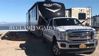 Backing up Our Fifth Wheel Into A Tight Spot | RV Glamping Adventures