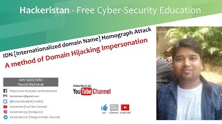 IDN Homograph Attack ~ A method of Domain Hijacking Impersonation [Part_1]