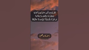 سورة ابراهيم الآية ٣١ بصوت الشيخ محمد صديق المنشاوي