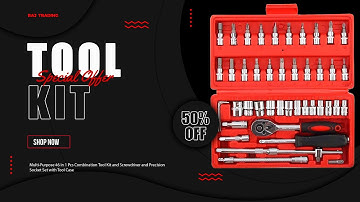 46 in 1 Pcs Tool Kit & Screwdriver and Socket Set Multi Purpose Combination (RAJ TRADING)