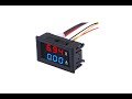 100V DC 10A Voltmetre Ampermetre (Kırmızı Mavi Led)