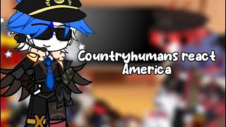 Countryhumans react to America || lazy