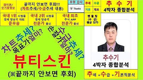 뷰티스킨(406820)향후주가전망및4박자종합분석 추수기(추수)전문가