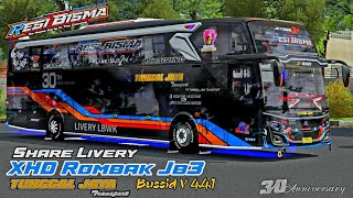 LIVERY LBWK TJ007 🤩 SHARE LIVERY TUNGGAL JAYA TRANSPORT RESI BISMA BUS  XHD ROMBAK JB3 BUSSID V4.4.1