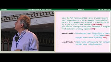 Cumrun Vafa - Topological Strings and Their Diverse Applications