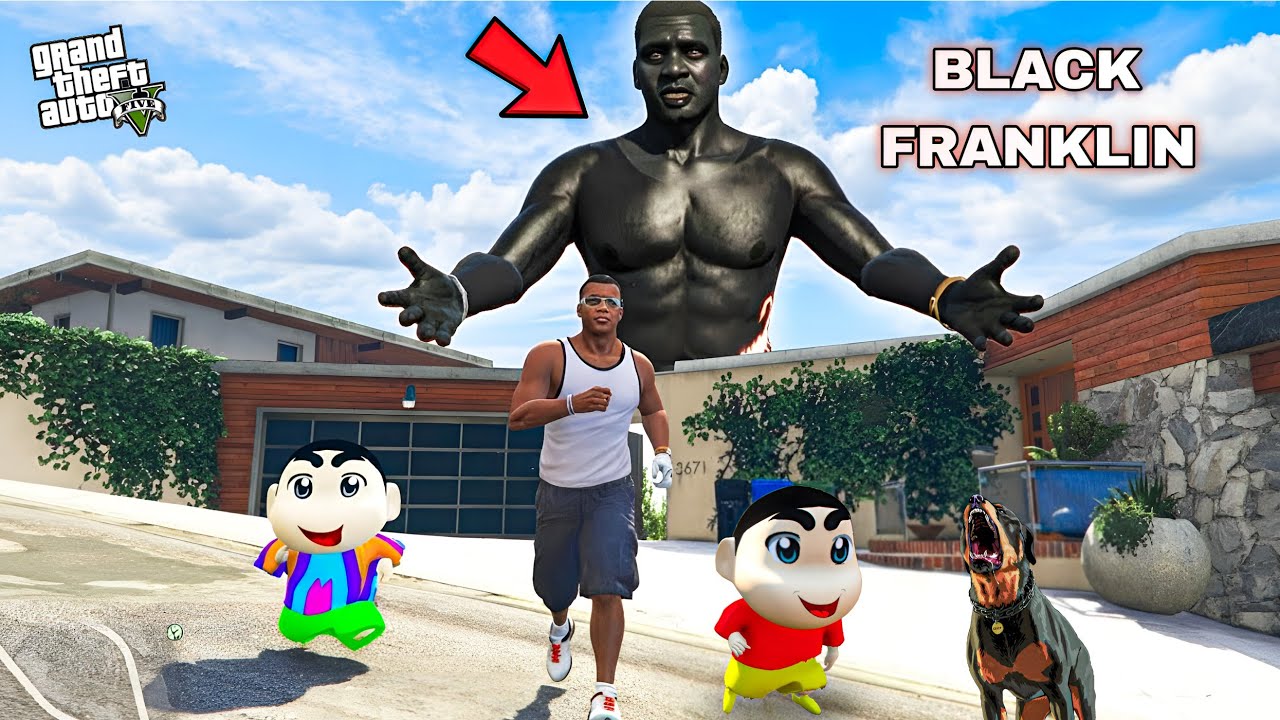 GTA 5: Franklin Meets Black Franklin With Shinchan! | GTA V Bangla Gameplay