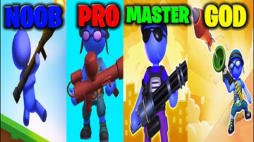 NOOB vs PRO vs HACKER vs GOD - Bazooka Boy | Gameplay - Animation