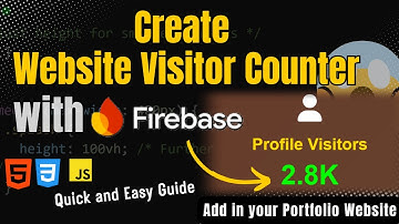 How to Create Portfolio Visitor Counter | Using #firebase  #webdevelopment #portfoliowebsite