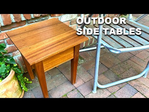How to Make Outdoor side Tables - Beginner Woodworking Project - YouTube