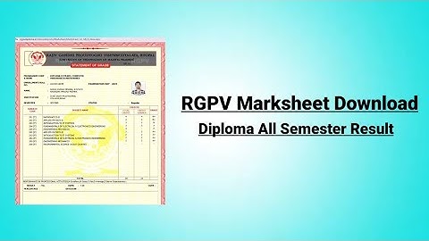 rgpv marksheet download | rgpv diploma marksheet download | diploma all semester result download