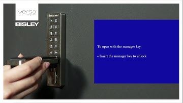 Open the lock with a manager key on the Digilock Versa for Bisley
