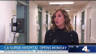 Julie Sprengel Talks Opening of LA Surge Hospital on NBC4