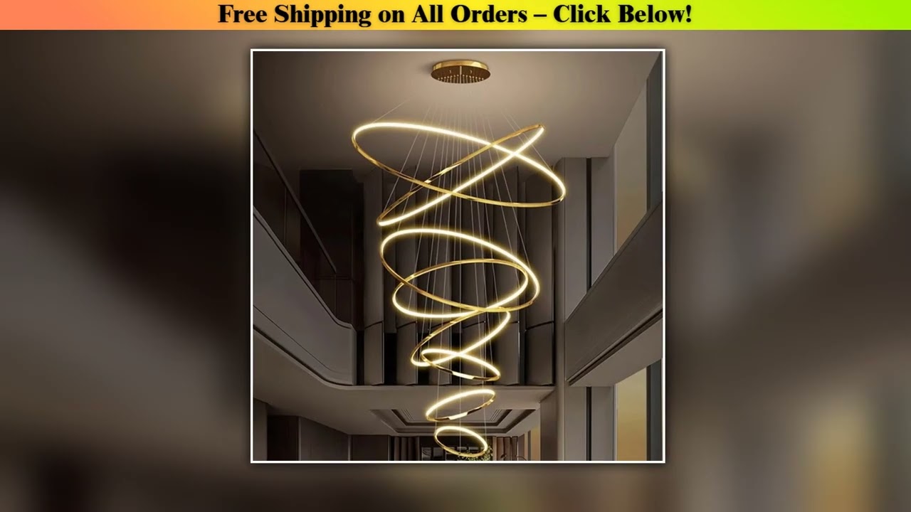 Modern home decor led lights pendant light lamps forstaircase Chandeliers for living room hanging