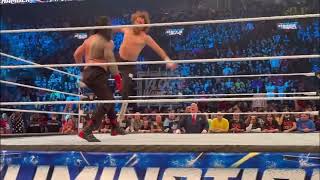 Sami Zayn Superman punch to Roman Reigns - WWE Elimination Chamber