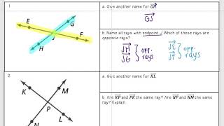 1 1B Segment and Ray Problems