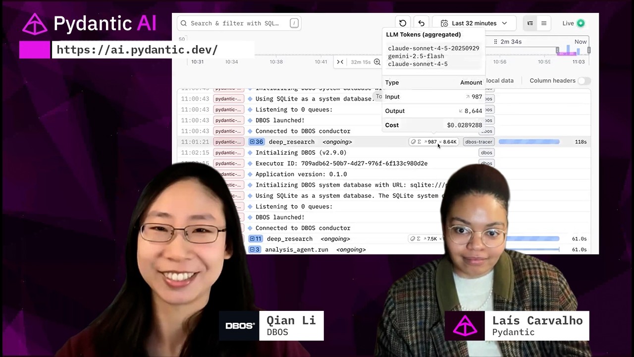 Reliable and Observable AI Agents with Pydantic AI and DBOS