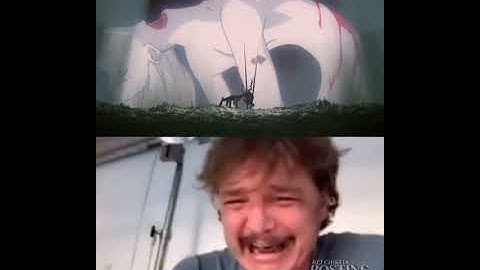 Pedro Pascal crying Evangelion