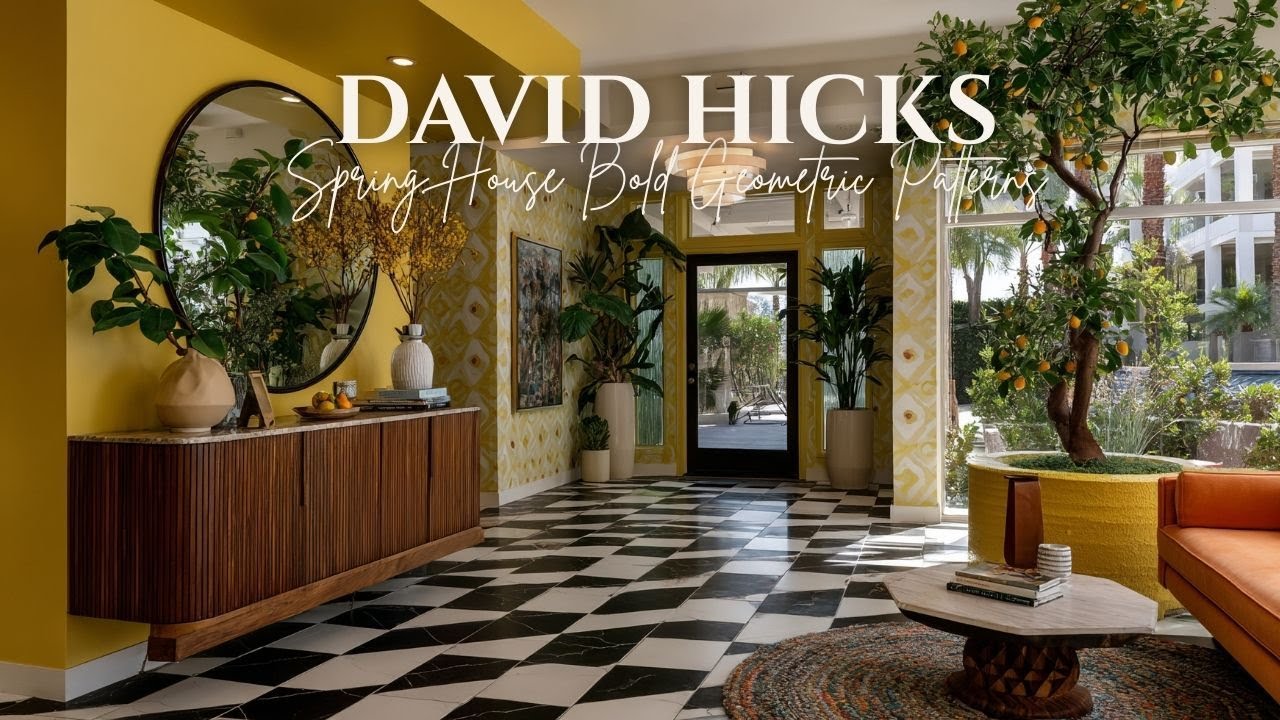 David Hicks’ Spring House Bold Geometric Patterns and Spring Colors for a Luxe Home Makeover