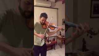 Probando violín