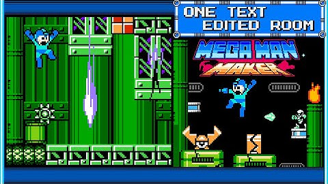 Mega man maker 1.7 - One text edited room! - Text editing Hijinks at its best!