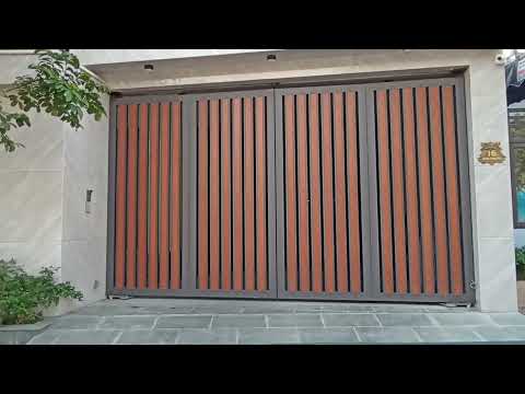 Video Mẫu cổng 4 cánh sắt hộp kết hợp gỗ nhựa đẹp dành cho... - youtube