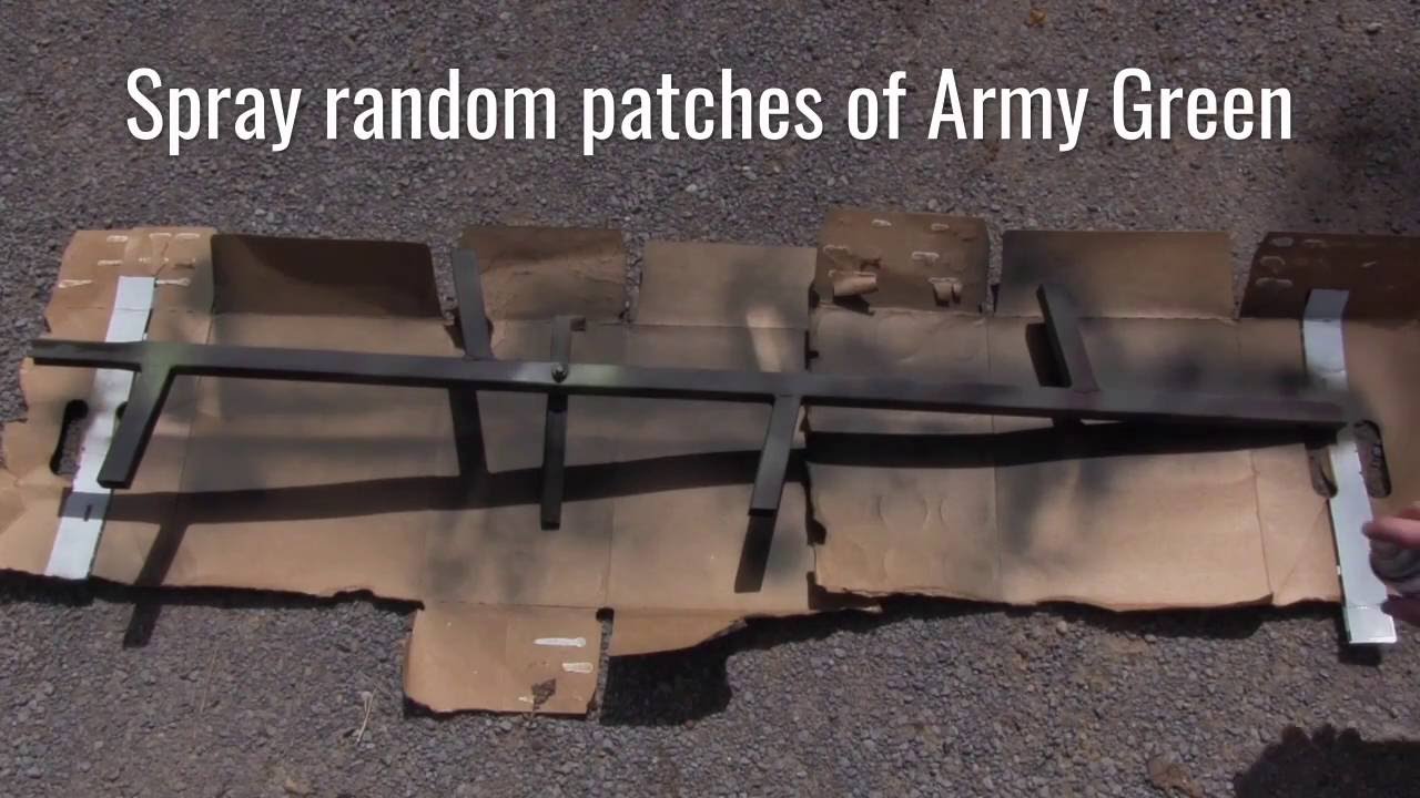 How to camouflage spray paint tree stand sticks YouTube