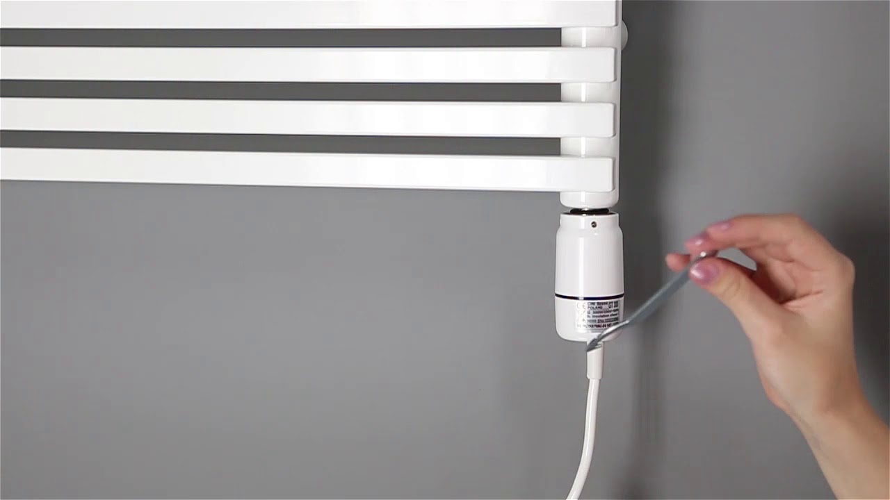 GT Thermostatic Towel Rail Radiator Electric Element - YouTube