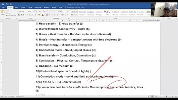 HMT 1 HEAT AND MASS TRANSFER - TEST 1 - MECHANICAL ENGINEERING - TRB POLYTECHNIC LECTURER EXAM