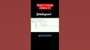 [ Beginner ] In Java to print Simple Triangle pattern? #shorts #java #coding #trending #ytshorts