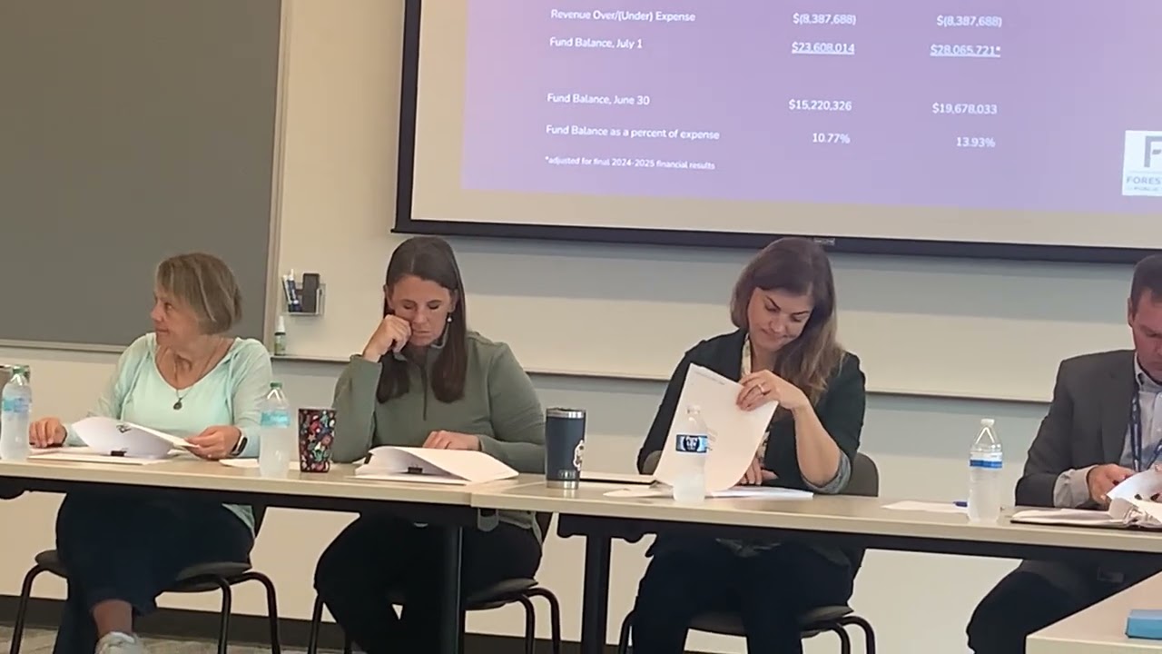 FHPS BOE Finance Meeting 10/7/25, Part 6 Agenda Items IIIB