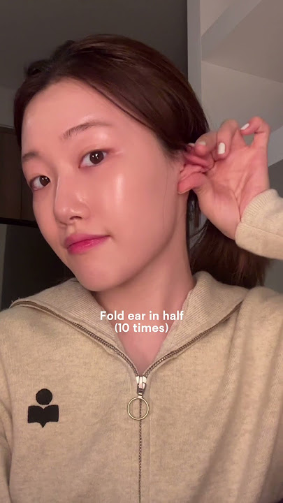 Ear massage routine to depuff & lift face #shorts