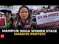 Manipur: Thousands of Naga women stage sit-in protest, demand release of six men held hostage