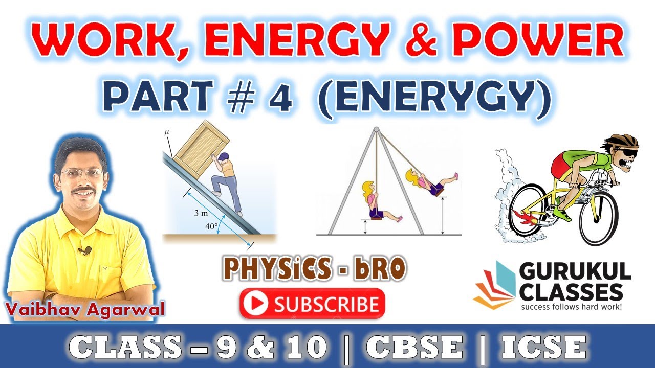 PART # 4 | CHAPTER : WORK, ENERGY & POWER | TOPIC : ENERGY| CLASS 9 ...