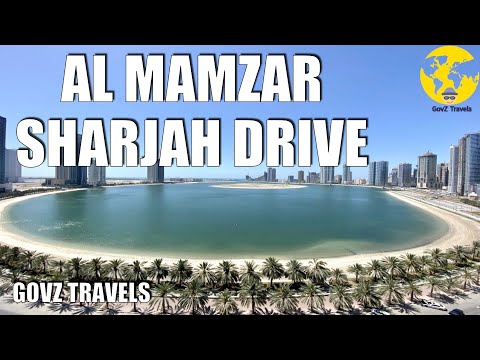 Al Mamzar Beach  | Sharjah Drive 4k | Waterfront | Jet Ski Mamzar | Apartments in Sharjah |